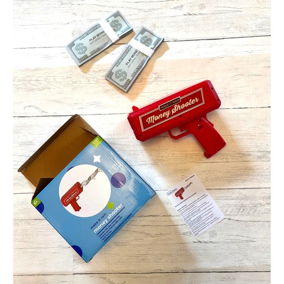 Other - Make It Rain Money Shooter Red Cash Cannon Party Toy Play Money New Open Box Fun